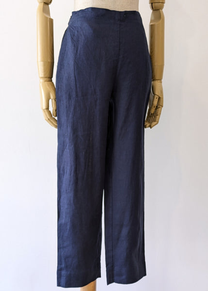 See Saw</p>7/8 Flat Front Elastic Back Pant</p>(Navy)