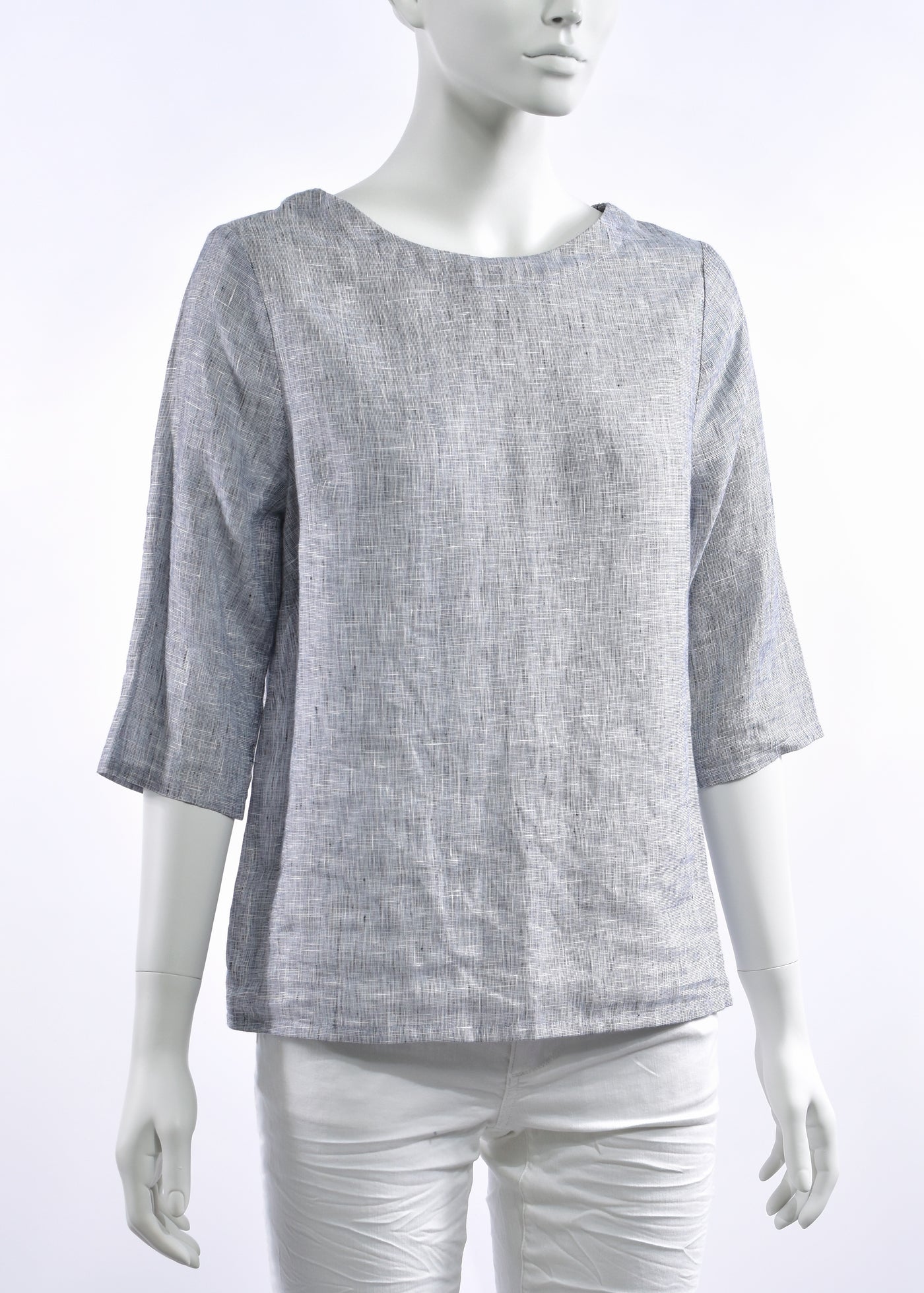 SALE  |  Frankie & Mae</p>Tahlia Top</p>(Blue Hash)</p>Available: size X-Small
