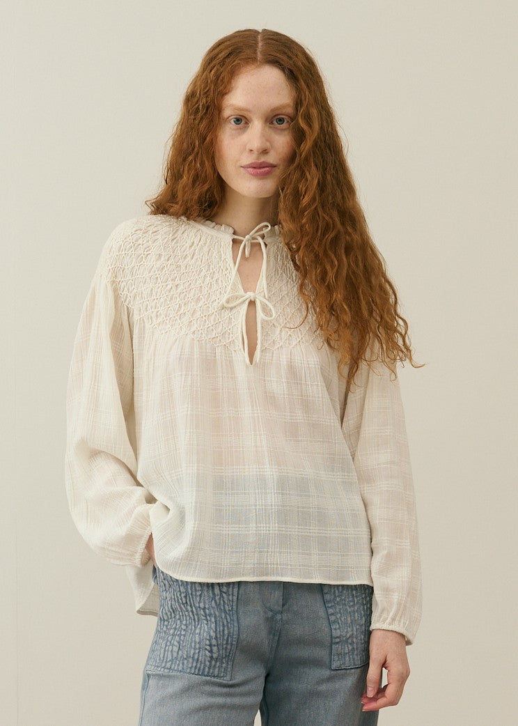 Louise Misha</p>Nicoletta Blouse</p>(Snow)