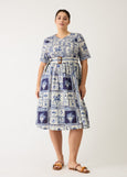 Nancybird</p>Mona Short Sleeve Dress</p>(Lyon Tile)