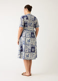 Nancybird</p>Mona Short Sleeve Dress</p>(Lyon Tile)