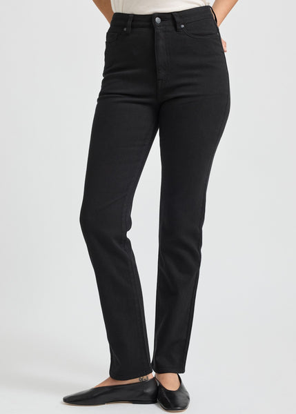 Toorallie</p>High Rise Straight Leg Jean</p>(Black)