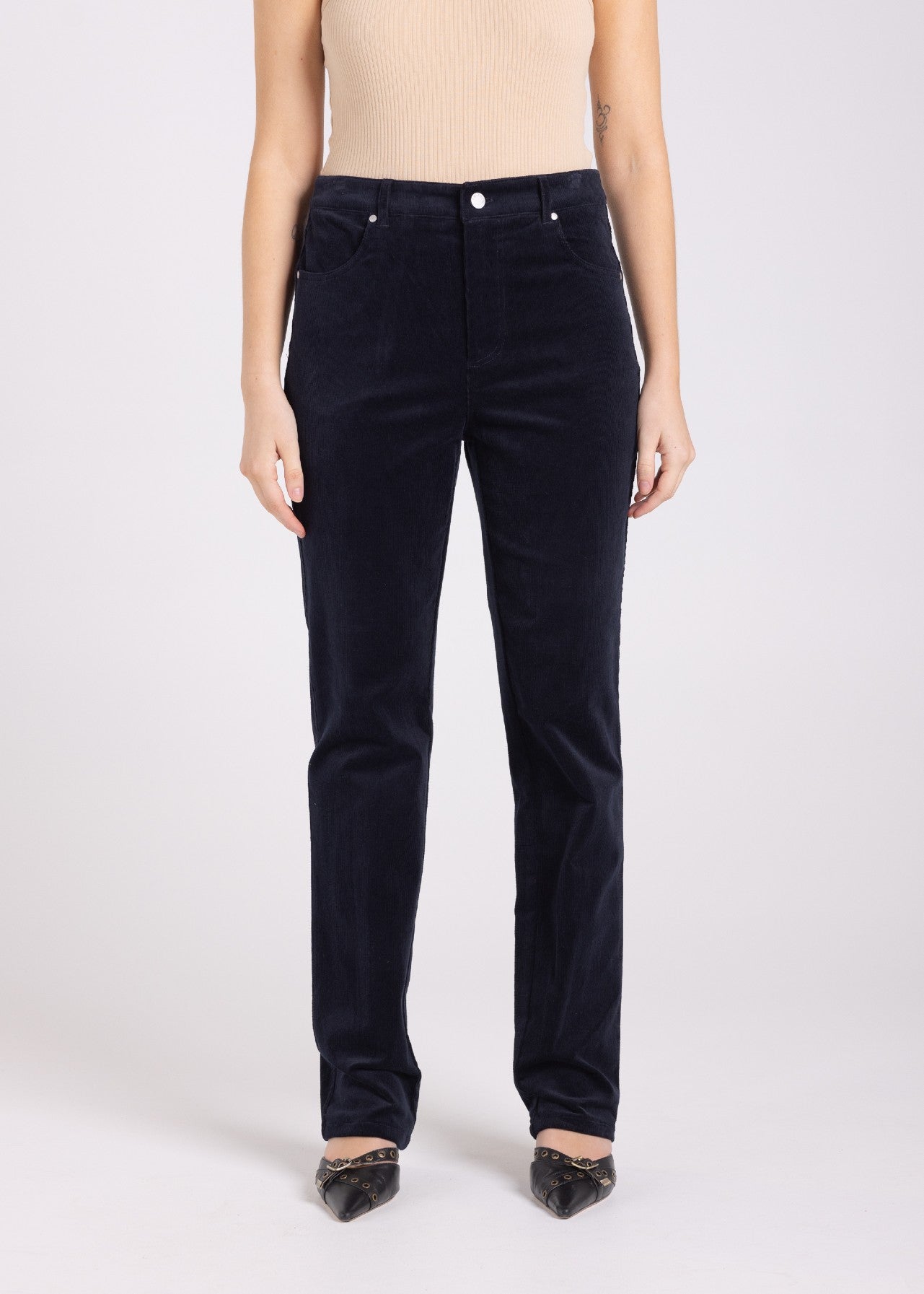 TWO-T's</p>Cord Straight Leg Jean</p>(French Navy)