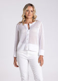 TWO-T's</p>Pointelle Cardigan</p>(White)
