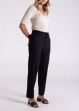 TWO-T's</p>Linen Viscose 7/8 Pant</p>(Black)