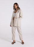 TWO-T's</p>Linen Viscose 7/8 Pant</p>(Natural)