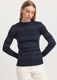 SALE  |  Toorallie</p>Gradient Stripe Funnel</p>(French Navy)</p>Available: Size 14