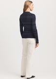 SALE  |  Toorallie</p>Gradient Stripe Funnel</p>(French Navy)</p>Available: Size 14
