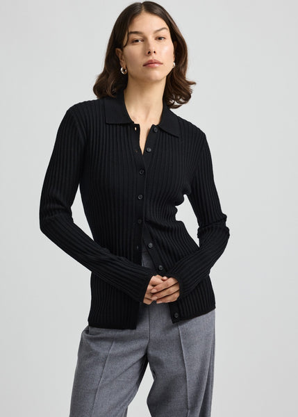 SALE  |  Toorallie</p>Fine Rib Shirt</p>(Black)</p>Available: size 16