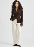 SALE  |  Toorallie</p>Fine Rib Shirt</p>(Cacao)</p>Available: size 12 & 14
