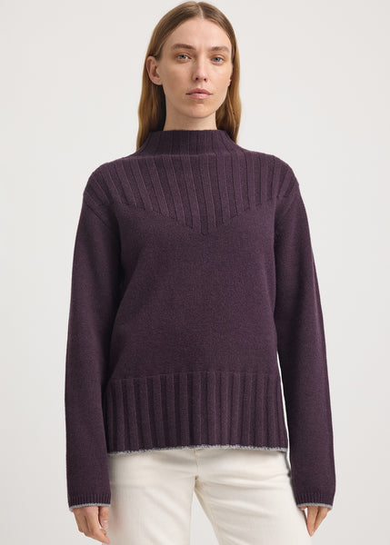 SALE  |  Toorallie</p>Wide Rib Mock Neck</p>(Sumak)</p>Available: size 14