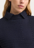 SALE  |  Toorallie</p>Textured Stitch Funnel</p>(French Navy)</p>Available: size 8, 12 & 14