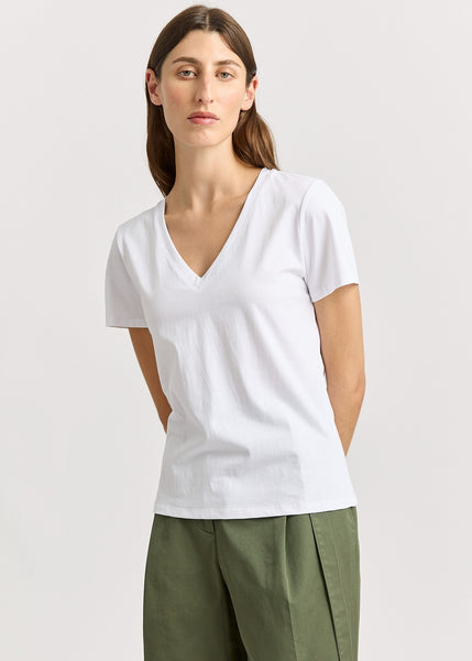 Toorallie</p>V Neck Tee</p>(White)