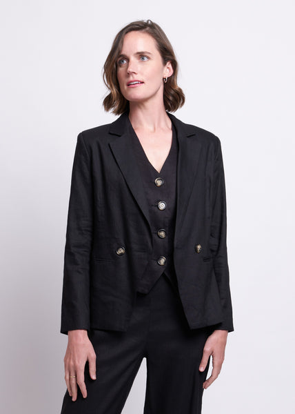 SALE | Foil</p>By The Book Blazer</p>(Black)</p>Available: size 8
