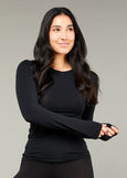 Tani</p>High Neck Long Sleeve Top</p>(Black, White, Navy)