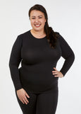 Tani</p>High Neck Long Sleeve Top</p>(Black, White, Navy)