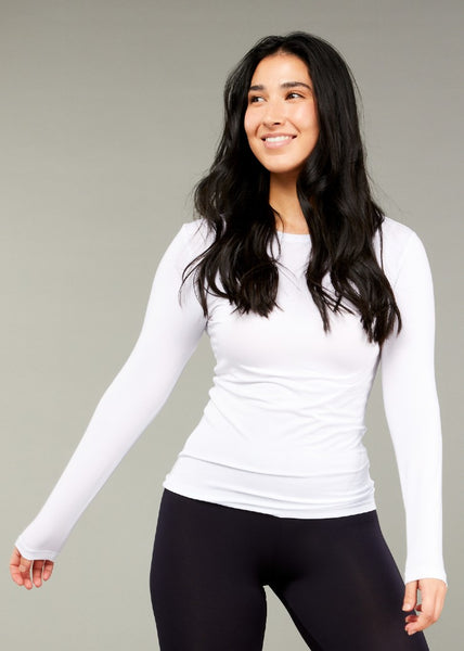 Tani</p>High Neck Long Sleeve Top</p>(Black, White, Navy)