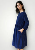 Frockk</p>April Cord Dress</p>(Indigo)