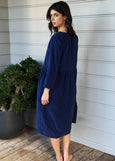 Frockk</p>April Cord Dress</p>(Indigo)