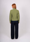 Mae</p>Cable Raglan Pullover</p>(Wasabi)