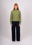 Mae</p>Cable Raglan Pullover</p>(Wasabi)