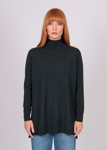 Mae</p>Turtle Neck Tunic</p>(Forest)