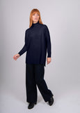 Mae</p>Turtle Neck Tunic</p>(Navy)