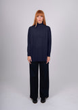 Mae</p>Turtle Neck Tunic</p>(Navy)