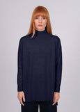 Mae</p>Turtle Neck Tunic</p>(Navy)