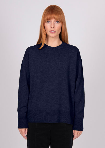 Mae</p>Relaxed Boxy Pullover</p>(Navy)