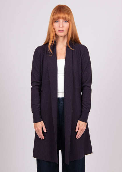 Mae</p>Emily Edge to Edge Cardigan</p>(Plum)