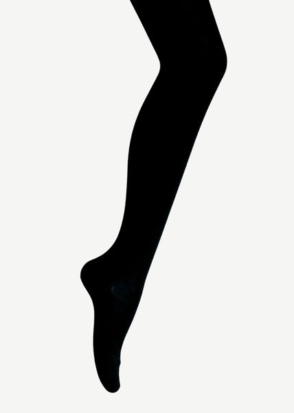 Lamington</p>Merino Wool Flat Knit Tights</p>(Black)