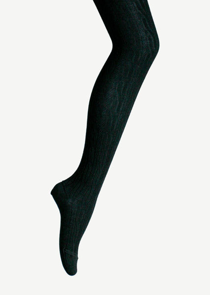 Lamington</p>Merino Cable Knit Tights</p>(Black)