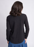 Cloth+Paper+Scissors</p>Shaped Hem Tee</p>(Black)