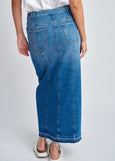 SALE  |  Cloth+Paper+Scissors</p>Denim Maxi Skirt</p>(Medium Blue)</p>Available: size 8