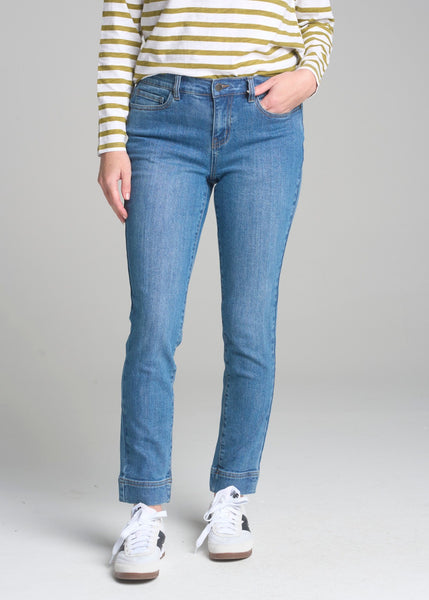 Cloth+Paper+Scissors</p>Straight High Rise Jean</p>(Denim Blue)