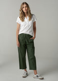 Cloth+Paper+Scissors</p>Straight Leg Cropped Pant</p>(Fairway Green)
