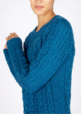 IrelandsEye</p>Dana Cable Knit</p>(Sapphire Marl)