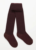 Lamington</p>Merino Wool Textured Knit Tights</p>(Currant)