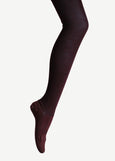 Lamington</p>Merino Wool Textured Knit Tights</p>(Currant)