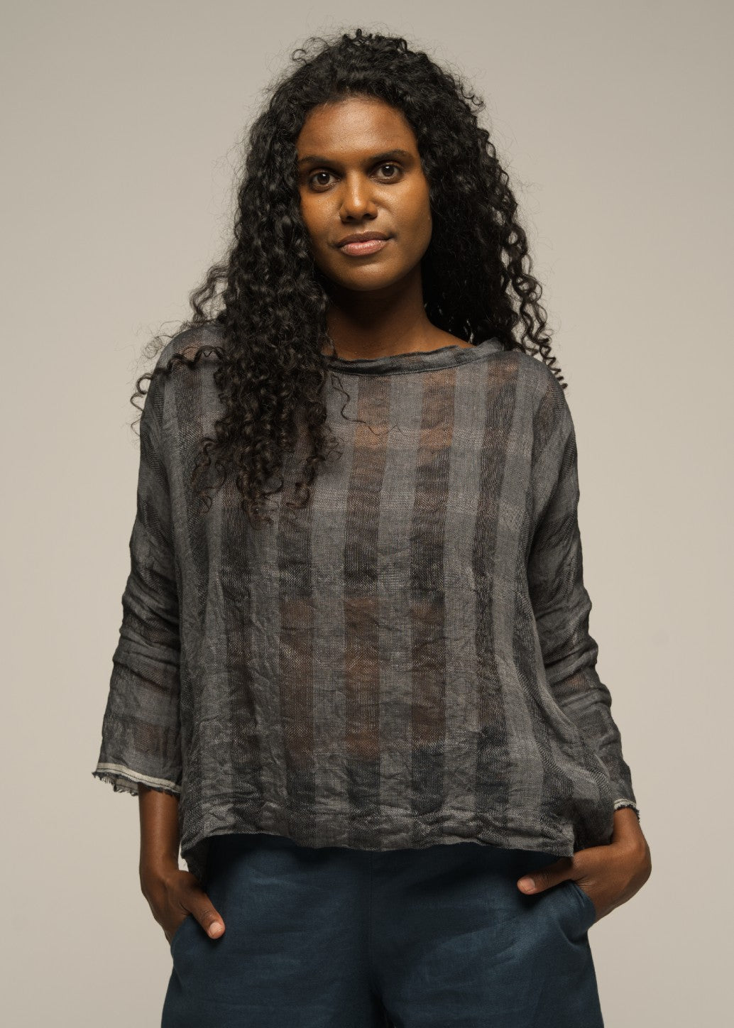 Muse</p>Matilda Top</p>(Check Gauze)