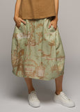 Muse</p>Toile Skirt</p>(Green Print)