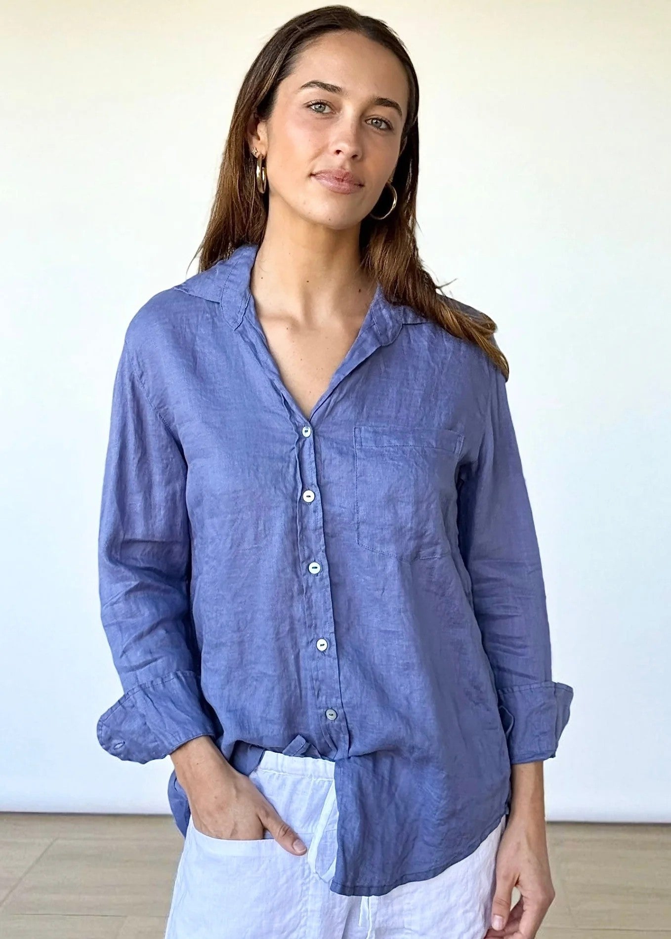 Frockk</p>Erika Shirt</p>(Cornflower Blue)