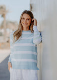 Mae</p>Stripe Pullover</p>(Baby Blue Combo)