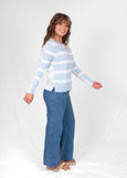 Mae</p>Stripe Pullover</p>(Baby Blue Combo)