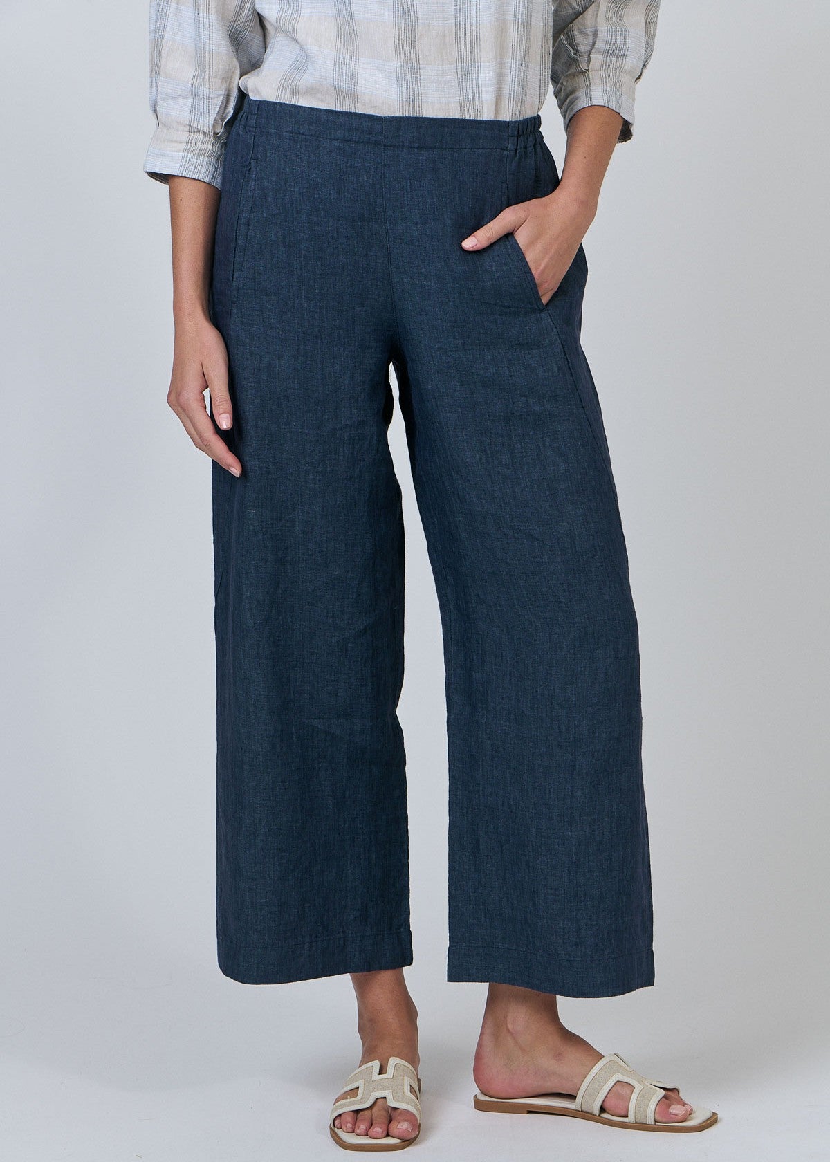 Naturals by O&J</p>Wide Leg Pant</p>(Poseidon)