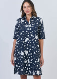 Naturals by O&J</p>Swing Shirt Dress</p>(Ink Barnacles)