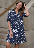 Naturals by O&J</p>Swing Shirt Dress</p>(Ink Barnacles)