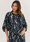 Naturals by O&J</p>Soft Sleeve Blouse</p>(Universe)
