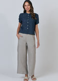 Naturals by O&J</p>Short Sleeve Blouse</p>(Poseidon)